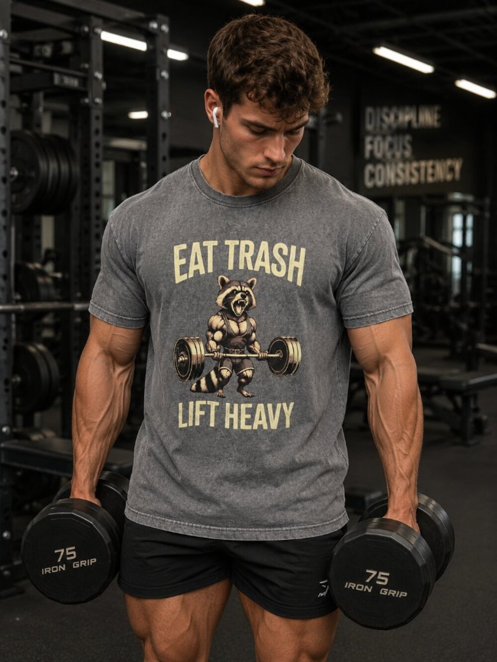 Eat Trash Lift Heavy  GYM  Shirt (XL)